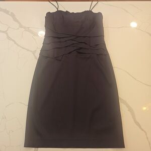 Ralph Lauren Ruched Pleated Spagetti Strap Stretch Cocktail Party Dress Purple 6